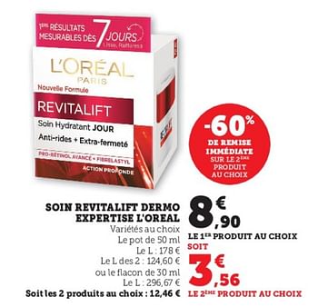 Promotions Soin revitalift dermo expertise l`oreal - L'Oreal Paris - Valide de 03/05/2023 à 14/05/2023 chez Super U