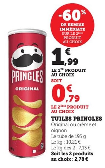 Promotions Tuiles pringles - Pringles - Valide de 03/05/2023 à 14/05/2023 chez Super U