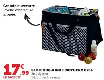 Sac isotherme pour pique-nique NORAUTO 31L - Norauto