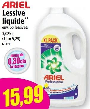 Promotions Lessive liquide - Ariel - Valide de 10/05/2023 à 16/05/2023 chez Norma