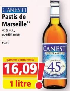 Promotions Pastis de marseille - Canesti - Valide de 10/05/2023 à 16/05/2023 chez Norma