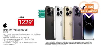 Promotions Apple iphone 14 pro max 128 gb iphmq - Apple - Valide de 05/05/2023 à 03/06/2023 chez Selexion