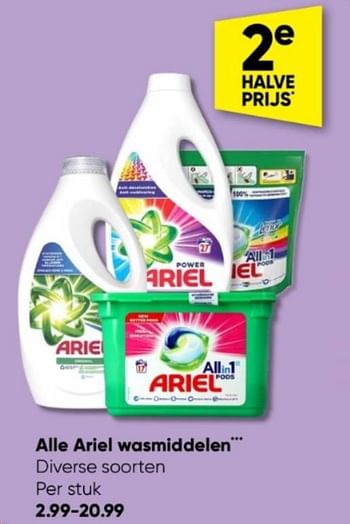 Promoties Alle ariel wasmiddelen - Ariel - Geldig van 08/05/2023 tot 21/05/2023 bij Big Bazar