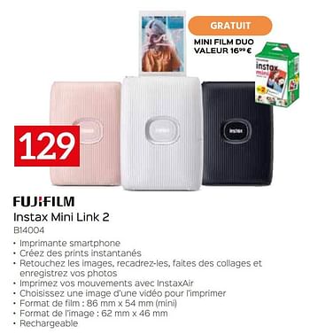 Promotions Fujifilm instax mini link 2 b14004 - Fujifilm - Valide de 05/05/2023 à 03/06/2023 chez Selexion