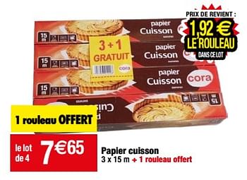 Promotions Papier cuisson - Cora - Valide de 09/05/2023 à 21/05/2023 chez Migros