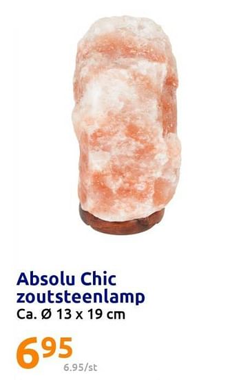 Promoties Absolu chic zoutsteenlamp - Absolu - Geldig van 10/05/2023 tot 16/05/2023 bij Action