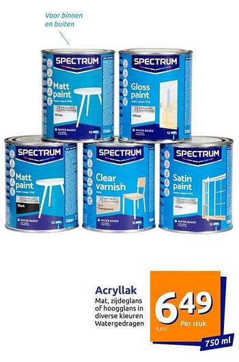 Promoties Acryllak - SPECTRUM - Geldig van 10/05/2023 tot 16/05/2023 bij Action