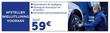 Promoties Afstellen wieluitlijning vooraan - Huismerk - Auto 5  - Geldig van 10/05/2023 tot 20/06/2023 bij Auto 5