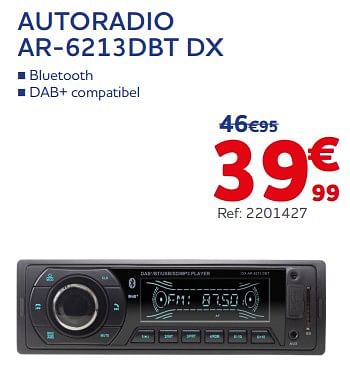 Promoties Autoradio ar-6213dbt dx - Huismerk - Auto 5  - Geldig van 10/05/2023 tot 20/06/2023 bij Auto 5