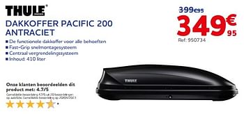 Promoties Dakkoffer pacific 200 antraciet - Thule - Geldig van 10/05/2023 tot 20/06/2023 bij Auto 5