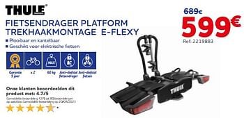 Promoties Fietsendrager platform trekhaakmontage e-flexy - Thule - Geldig van 10/05/2023 tot 20/06/2023 bij Auto 5