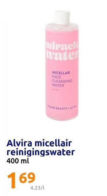 Promoties Alvira micellair reinigingswater - Alvira - Geldig van 10/05/2023 tot 16/05/2023 bij Action