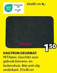 Promoties Hagtron deurmat - Huismerk - Jysk - Geldig van 08/05/2023 tot 21/05/2023 bij Jysk