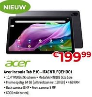 Promoties Acer inconia tab p10 - itacntlfqeh001 - Acer - Geldig van 05/05/2023 tot 03/06/2023 bij Exellent