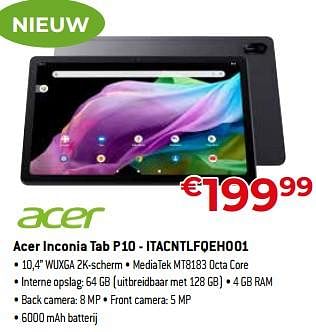 Promotions Acer inconia tab p10 - itacntlfqeh001 - Acer - Valide de 05/05/2023 à 03/06/2023 chez Exellent