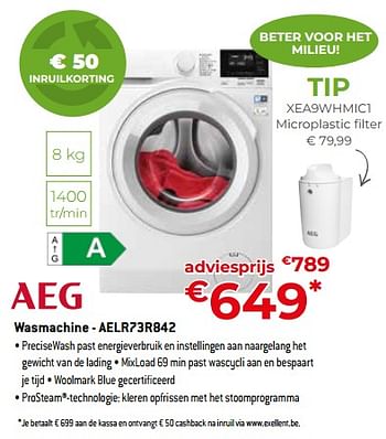 Promoties Aeg wasmachine - aelr73r842 - AEG - Geldig van 05/05/2023 tot 03/06/2023 bij Exellent