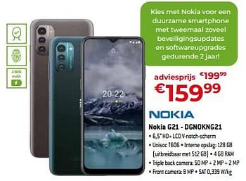 Promoties Nokia g21 - dgnokng21 - Nokia - Geldig van 05/05/2023 tot 03/06/2023 bij Exellent