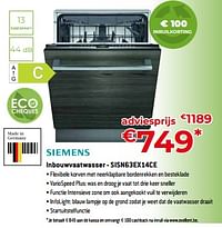 Siemens inbouwvaatwasser - sisn63ex14ce-Siemens