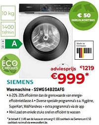 Siemens wasmachine - sswg54b20afg-Siemens