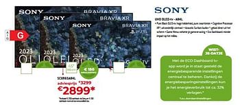 Promoties Sony uhd oled-tv scxr65a84l - Sony - Geldig van 05/05/2023 tot 03/06/2023 bij Exellent
