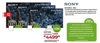 Promoties Sony uhd oled-tv scxr77a84l - Sony - Geldig van 05/05/2023 tot 03/06/2023 bij Exellent
