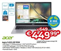 Promoties Acer aspire 3 a315-24p-r5gk - Acer - Geldig van 05/05/2023 tot 03/06/2023 bij Exellent