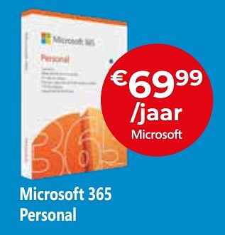 Promotions Microsoft 365 personal - Microsoft - Valide de 05/05/2023 à 03/06/2023 chez Exellent