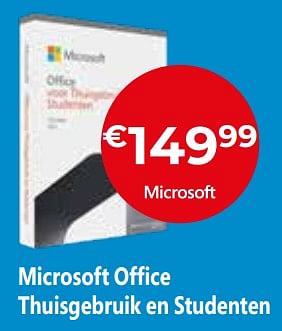 Promoties Microsoft office thuisgebruik en studenten - Microsoft - Geldig van 05/05/2023 tot 03/06/2023 bij Exellent