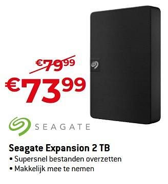 Promoties Seagate expansion 2 tb - Seagate - Geldig van 05/05/2023 tot 03/06/2023 bij Exellent