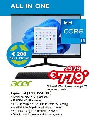Promoties Acer aspire c24 1700 i5516 be - Acer - Geldig van 05/05/2023 tot 03/06/2023 bij Exellent