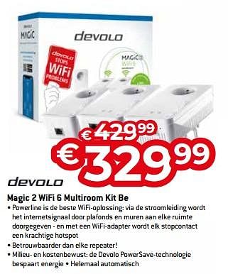 Promoties Devolo magic 2 wifi 6 multiroom kit be - Devolo - Geldig van 05/05/2023 tot 03/06/2023 bij Exellent