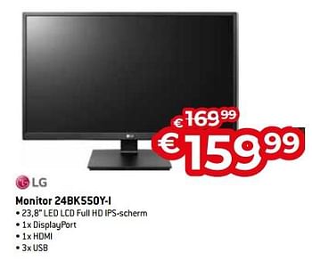 Promoties Lg monitor 24bk550y-i - LG - Geldig van 05/05/2023 tot 03/06/2023 bij Exellent