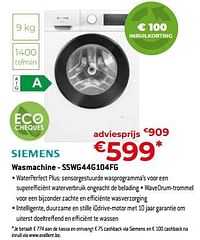 Siemens wasmachine - sswg44g104fg-Siemens