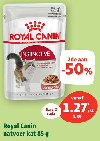 Promoties Royal canin natvoer kat - Royal Canin - Geldig van 15/05/2023 tot 20/05/2023 bij Maxi Zoo