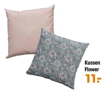 Promoties Kussen flower - Huismerk - Kwantum - Geldig van 15/05/2023 tot 21/05/2023 bij Kwantum