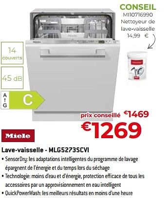 Promotions Miele lave-vaisselle - mlg5273scvi - Miele - Valide de 05/05/2023 à 03/06/2023 chez Exellent