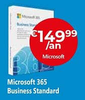 Promotions Microsoft 365 business standard - Microsoft - Valide de 05/05/2023 à 03/06/2023 chez Exellent