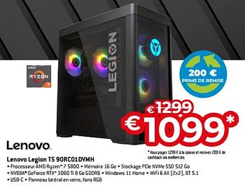 Promotions Lenovo lenovo legion t5 90rc01dvmh - Lenovo - Valide de 05/05/2023 à 03/06/2023 chez Exellent