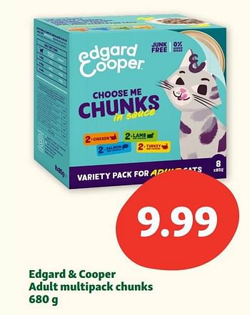 Promotions Edgard + cooper adult multipack chunks - Edgard & Cooper - Valide de 22/05/2023 à 27/05/2023 chez Maxi Zoo