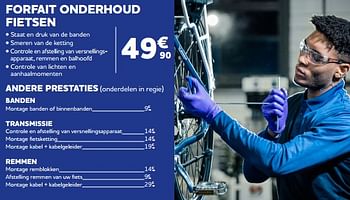 Promotions Forfait onderhoud fietsen - Produit maison - Auto 5  - Valide de 11/05/2023 à 31/03/2024 chez Auto 5