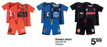 Promoties Kinder short - Huismerk - Zeeman  - Geldig van 13/05/2023 tot 19/05/2023 bij Zeeman
