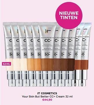 Promoties It cosmetics your skin but better cc+ cream - IT Cosmetics - Geldig van 15/05/2023 tot 28/05/2023 bij ICI PARIS XL