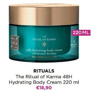 Promoties Rituals the ritual of karma 48h hydrating body cream - Rituals - Geldig van 15/05/2023 tot 28/05/2023 bij ICI PARIS XL