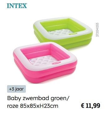 Promoties Baby zwembad groen- roze - Intex - Geldig van 10/05/2023 tot 31/08/2023 bij De Kinderplaneet