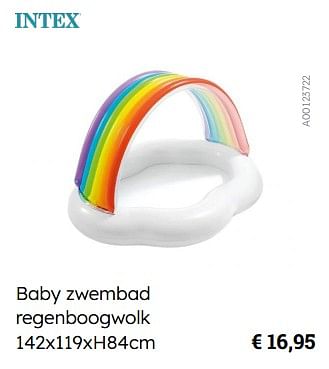 Promoties Baby zwembad regenboogwolk - Intex - Geldig van 10/05/2023 tot 31/08/2023 bij De Kinderplaneet