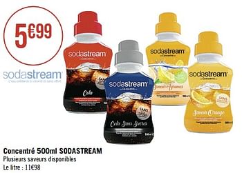 Promo Sodastream sodastream concentrés 500ml chez Auchan