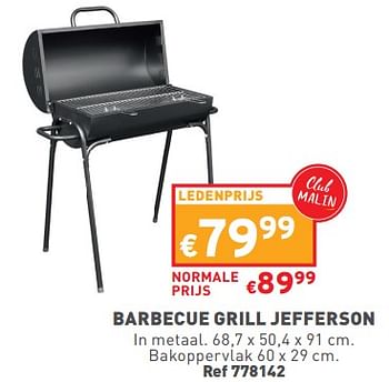 Promoties Barbecue grill jefferson - Huismerk - Trafic  - Geldig van 17/05/2023 tot 29/05/2023 bij Trafic