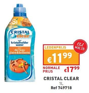 Promoties Cristal clear - BSI - Geldig van 17/05/2023 tot 29/05/2023 bij Trafic