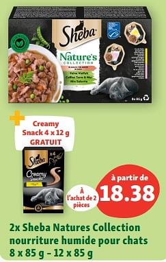 Promotions 2x sheba natures collection nourriture humide pour chats - Sheba - Valide de 30/05/2023 à 03/06/2023 chez Maxi Zoo