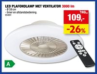 Led plafondlamp met ventilator-Huismerk - Hubo 